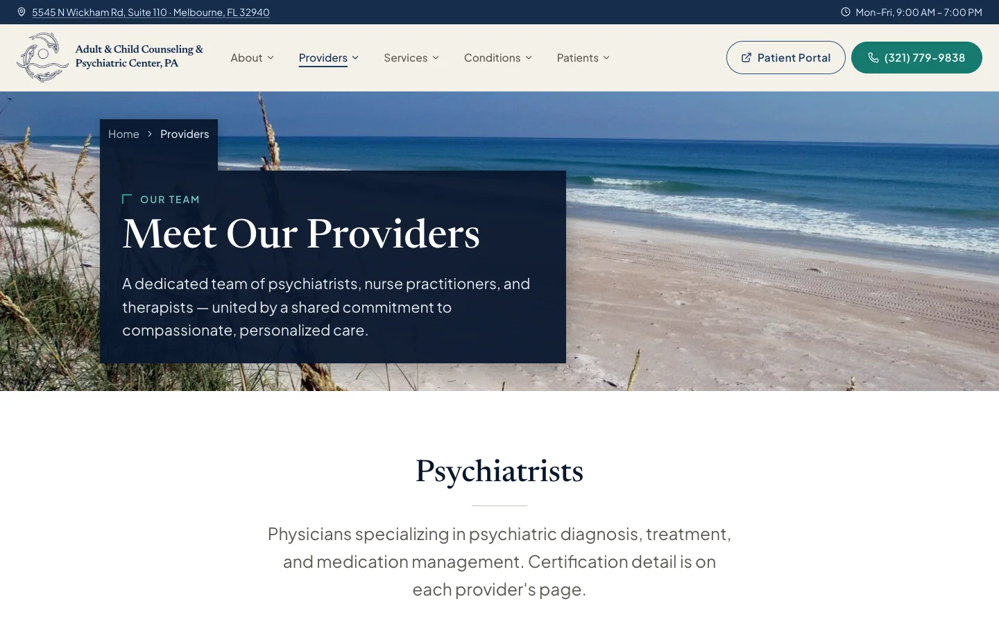 Adult & Child Counseling and Psychiatric Center provider directory