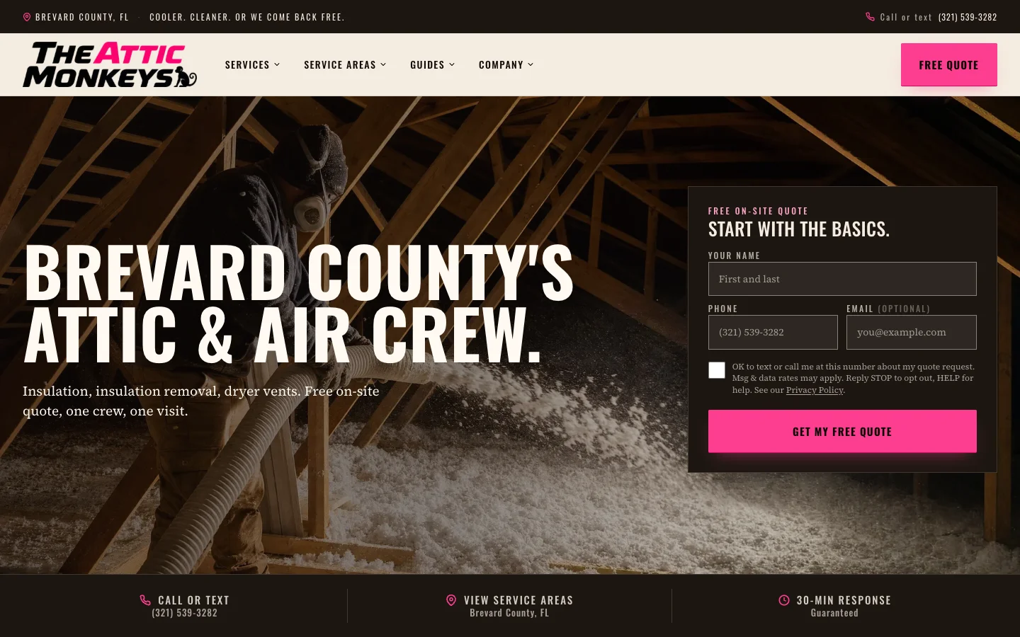 The Attic Monkeys website, South Brevard County, FL