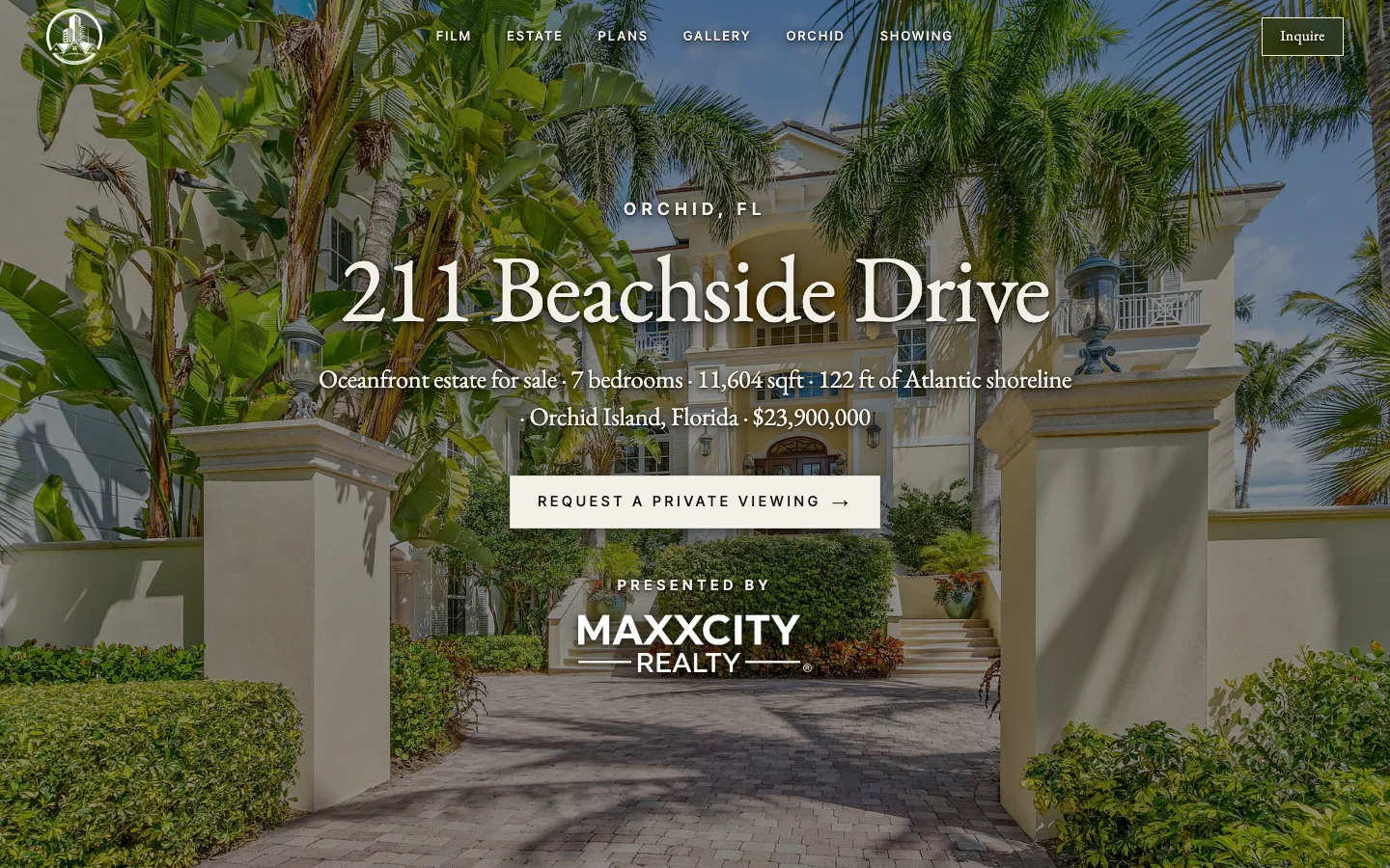 211 Beachside Drive homepage hero