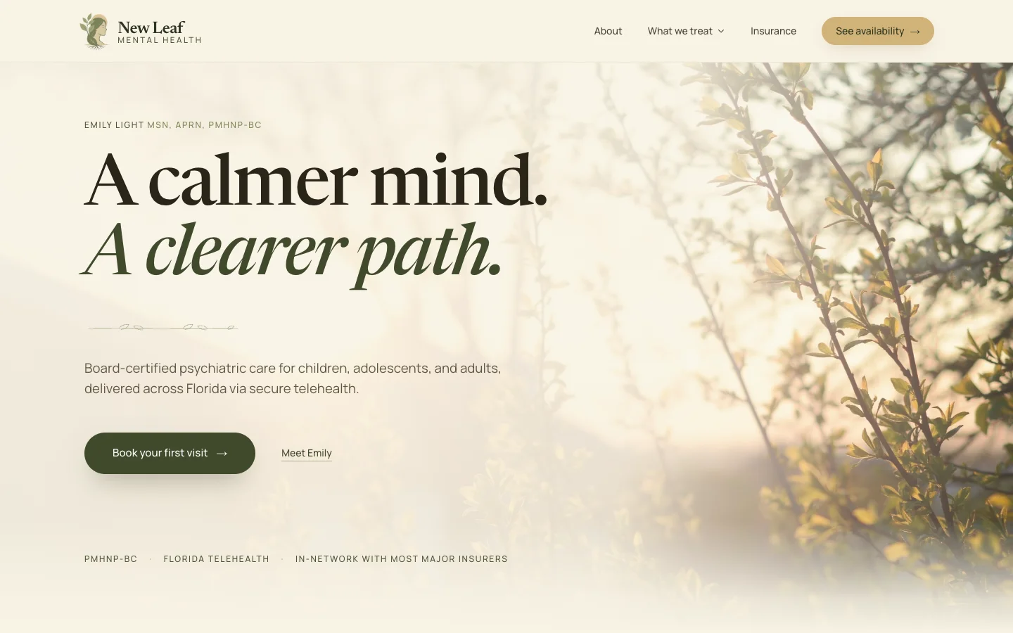 New Leaf homepage